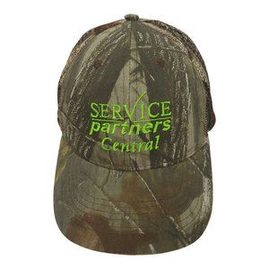 Service Partners Central Realtree Mesh Strapback Cap Trucker Owens Corning Hat